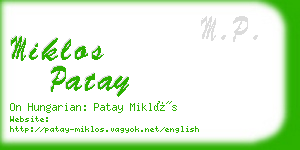 miklos patay business card